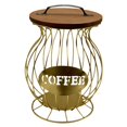 thumbnail image 2 of Organizador de cápsulas de café Cesta para cápsulas de café Barra de café de metal independiente Oro M, 2 of 9