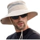 thumbnail image 1 of RV Sombrero para el Sol Hombres Mujeres Senderismo Gorra de Safari Sombrero de Cubo de Verano Plegable al Aire Libre Sombrero de Pescador Anti UV,Beige Rojo Verde, 1 of 5