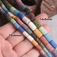 thumbnail image 3 of U8MO 1 Strand Natural Volcano Lava Stone 10x6mm 14x8mm Cylinder Shape Crafts Beads-Blue-14x8mm (27pcs), 3 of 4