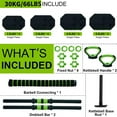 thumbnail image 7 of 4-in-1 Adjustable Dumbbell Set 66lbs - Home Gym Strength Training Equipment, Convertible Barbell Kettlebell Push Up Stand, 7 of 7