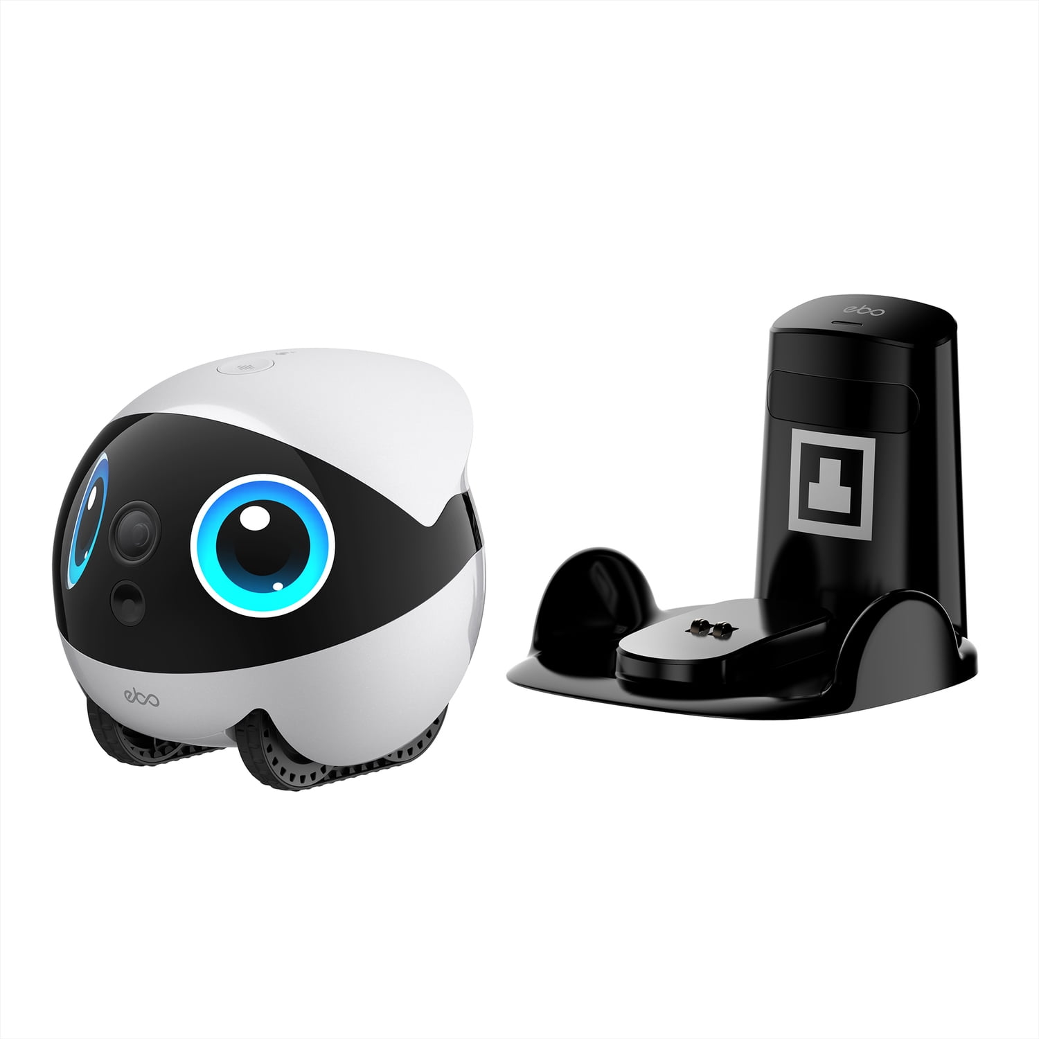 Enabot EBO Air 2 Plus FamilyBot with 3K Resolution, AI Assistant, 2-Way Video, Smart Patrol, 32-GB SD Card, Charging Dock, AC Adapter (Lunar White)