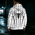 thumbnail image 5 of Spider Hero Pullover Hoodie, Distressed Graphic Printed Drawstring Kangaroo Pocket Sweatshirt for Men Halloween Cosplay, 5 of 5