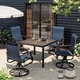 thumbnail image 2 of Techmilly Outdoor Dining Chairs , Patio Swivel Chairs Set of 2, Support 400lbs , Navy blue, 2 of 8