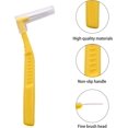 thumbnail image 3 of 25 Pcs Interdental Angle Brushes,Reusable Dental Cleaners,Oral Dental Hygiene Brush,Dental Toothpick Floss for Braces,Tooth Cleaning Tool (Multi-Colored), 3 of 5