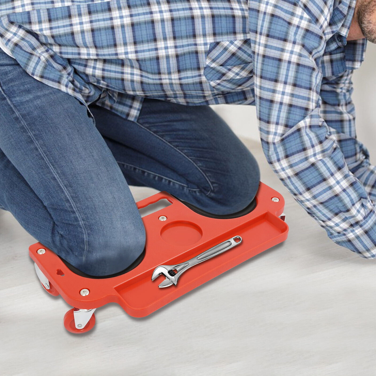 Miumaeov Rolling Kneeing Pad Plateform Wheeled Pads Dolly Knee Pad Creeper Rollers Construction Job Site Work
