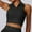 Black, variant on Women's Golf Shirt Sleeveless Polo Shirt Women's Tennis Shirt Sports Fitness Cropped Tank Top