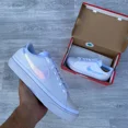 thumbnail image 1 of Nike Womens Court Legacy NN Trainers Sneakers White Iridescent [UK6][BQ3378-100], 1 of 6