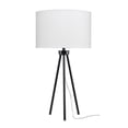 thumbnail image 1 of Benjara Table Lamp with Tripod Stand and Round Shade, Black, 1 of 5