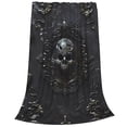thumbnail image 2 of Balery Ornate Dark Skull Book Manta de Felpa Suave y Acogedora – Cobija de Franela Aterciopelada para Cama, Lavable y Cálida para Sofá, Mascotas, Transpirable-40"x30", 2 of 7