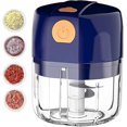 thumbnail image 1 of Mini Food Processor - 250ml Cordless Electric Mini Garlic Chopper With 3 Sharp B Food Blender, Usb Charging Small Food Processor Grinder For Fruits, 1 of 5