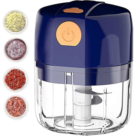 Mini Food Processor - 250ml Cordless Electric Mini Garlic Chopper With 3 Sharp B Food Blender, Usb Charging Small Food Processor Grinder For Fruits