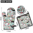 thumbnail image 6 of Husky and Pioneer Flower Kitchen Oven Mitt and Pot Holder Sets 2 Pcs for Baking, Cooking and Grilling, Heat Resistant Up To 392 °F, 6 of 7
