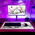 thumbnail image 3 of Japanese Cherry Blossom Gaming Mouse Pad31.5x11.8 Inch Pink Full Desk Japanese Sakura Gaming Mouse Pad Large Non-Slip Rubber Base Waterproof Big Keyboard Mat with Stitched Edges for Gaming Office, 3 of 15