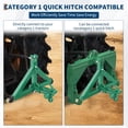 thumbnail image 4 of QinaQin 3 Point Trailer Hitch 2” Receiver with Hook for Category 1, Green, 4 of 6