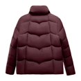 thumbnail image 3 of Inleife Womens Parkas Jacket Women's Solid Color Long-Sleeved Hoodless Zipper Warm Jacket, 3 of 5