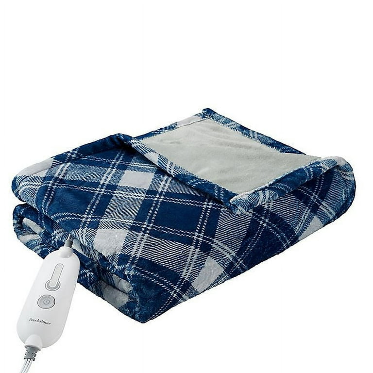 Brookstone nap discount heated plush throw