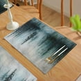 thumbnail image 2 of Ensemble de 4 Napperons Arbre Vert Abstrait Nature Lavable pour Fête Cuisine Décoration 12x18 Pouces, 2 of 4