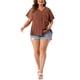 thumbnail image 2 of Blusas de mujer de tallas grandes Agnes Orinda, camisas de botones florales, tops de cuello en V, blusas de manga con volantes, top casual 3X rojo, 2 of 6