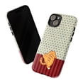 thumbnail image 3 of Funny Orange Tabby Cat Butt Case iPhone 17 16 15 14 13 12 11 Pro Plus Mini, Floral Pattern & Red Stripes Cute Hiding Kitten Cover, 3 of 6