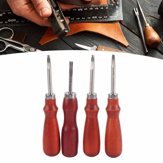Beveler 4 Pcs Leather Edger Leather Edge Chamfering Knife Sharpener Hand Made DIY Leather Tool Leather Edge Beveler