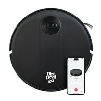 Dirt Devil Robot Vacuum Cleaner with Gyroscope Zig Zag Navigation, Wi-Fi App Control, 110 Min Runtime, Ideal for Hard Floors and Area Rugs, Model EV3320