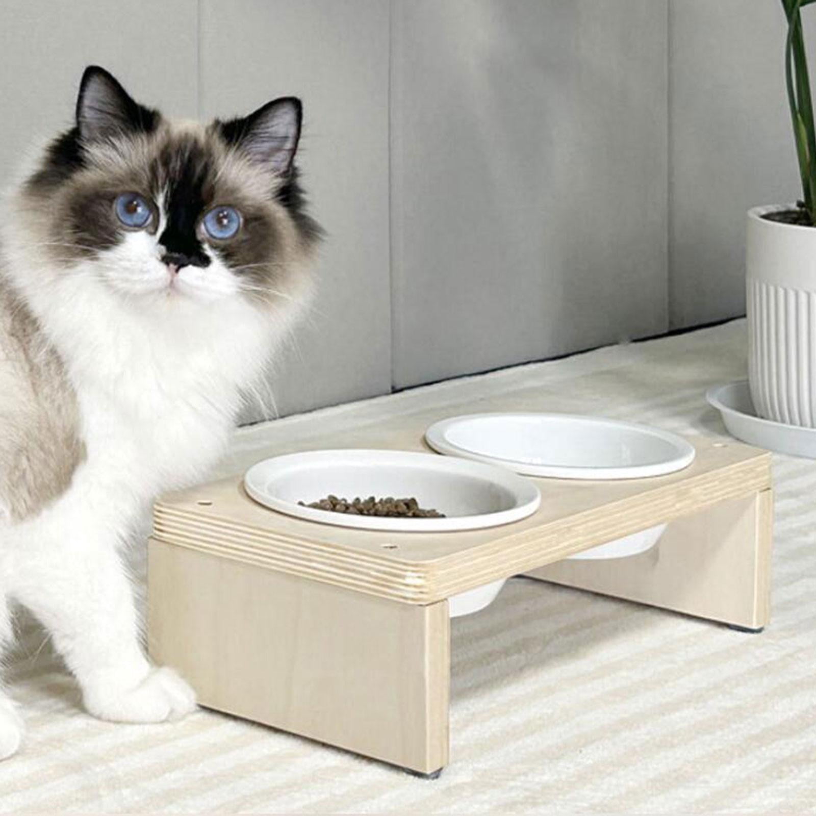 Cat Bowls for Food and Water, Cat Food Bowl Ceramic Cat Bowl Neck Protection Non