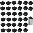 thumbnail image 1 of Paquete de 32 tapas para listones para tubos cuadrados de 40x40 mm, cuadrados de plástico negro, tapas cuadradas para productos metálicos/sillas/sofás/mesas NPTERBL, 1 of 5