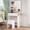White, variant on Haewon 25.4" White Small Vanity Desk with LED Light Mirror & Power Outlet , Makeup Vanity with Foldable Panel, Vanity Set with Stool for Bedroom, White
