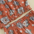 thumbnail image 6 of Bagilaanoe 2pcs Toddler Baby Girl Pants Set Sunflower Sleeveless CropTops + Flare Trousers 6M 12M 2T 3T 4T 5T Kids Casual Clothes, 6 of 7