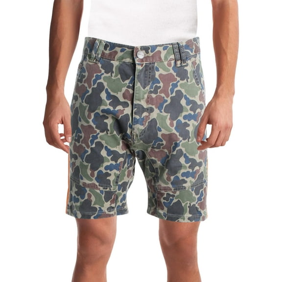 NXP Mens Sergeant Camouflage Skinny Fit Casual Shorts Green 34