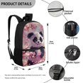 thumbnail image 5 of Uourmeti Panda Cherry Blossom Lightweight School Travel Bag for Daily Use Shopping, Personalized Side Mesh Pockets Daypack Durable School Bag, 5 of 6