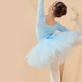 thumbnail image 5 of ZQUUVOU Kids Sequin Bow Tutu Skirt Sparkly Tulle Elastic Waist Puffy Dance Skirt Performance Recital Princess Skirt Light Blue, 5 of 6