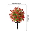 thumbnail image 3 of Kbndieu Artificial Flowers for Outdoors with Ground Spikes, Faux Eucalyptus Violet, No Maintenance Artificial Plants for Easter Patio Porch Garden Wedding Table Centerpieces, 3 of 6