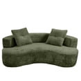 thumbnail image 6 of S-HOME 79.5 Inch 3 Seater Couch in Elegant Upholstered Fabric with 2 Comfortable Pillows for Living Room Decor，Green, 6 of 6