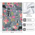 thumbnail image 3 of 2 Pcs Funny Kitchen Towels,Schnauzer and Flower Microfiber Dish Towels,Kitchen Tea Towels,Kitchen Towel Set (18" X 26"), 3 of 3