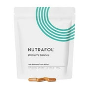 Nutrafol Women's Balance Hair Growth Supplements, Ages 45 and Up, Clinically Proven Hair Supplement for Visibly Thicker Hair and Scalp Coverage|1 Month Supply Refill Pouch