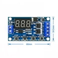 thumbnail image 2 of Dc12V 24V Dual Mos Led Digital Delay Controller Trigger Cycle Timer Delay Switch for Control Motors Light Bulbs Dc Motors, 2 of 6