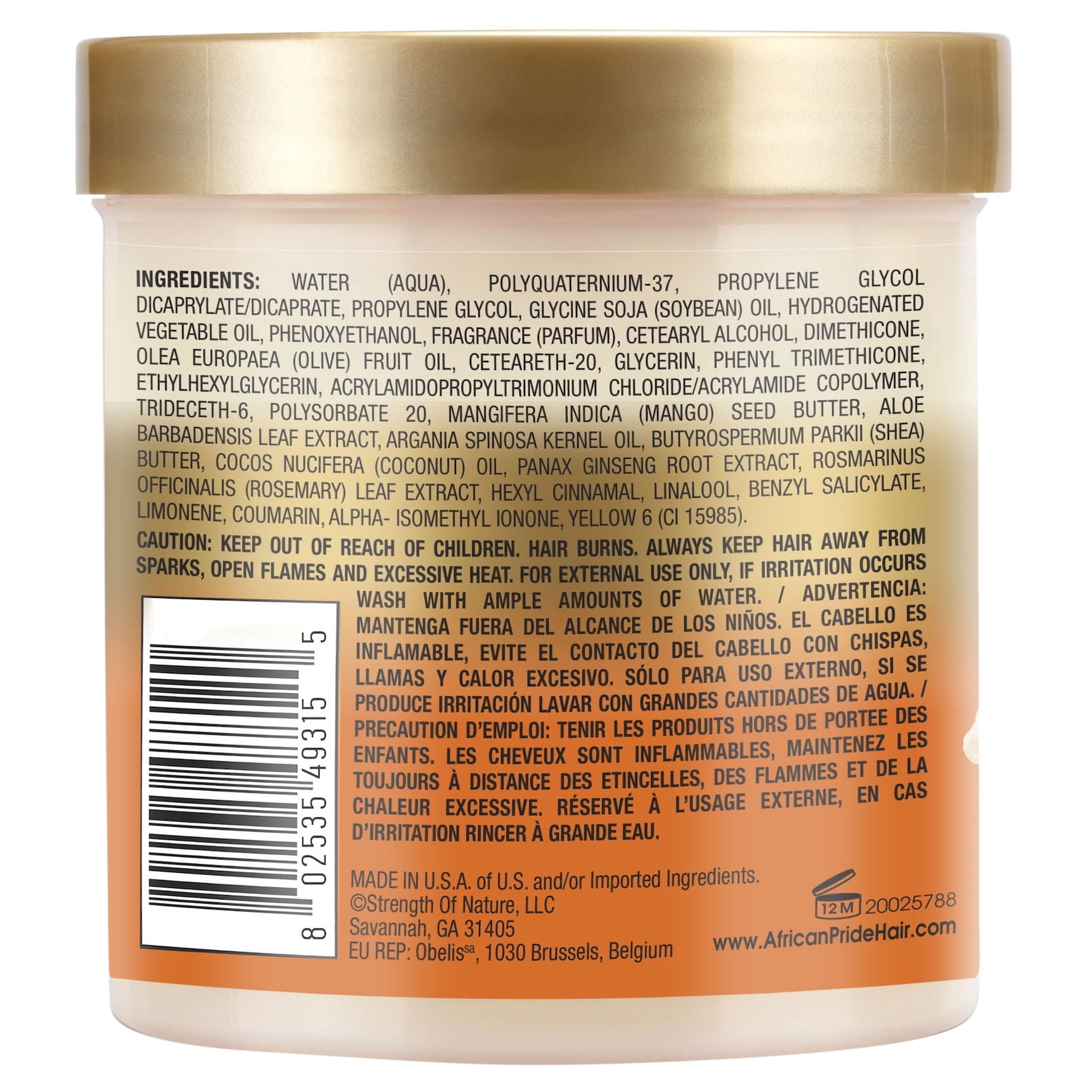 African Pride Shea Butter Miracle Moisture Intense Leave-In Conditioner 15 oz (Pack of 2)