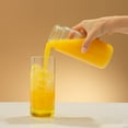 thumbnail image 2 of Brightware Glass Juice Bottles with White Lids – 16 oz – Set of 8, 2 of 8