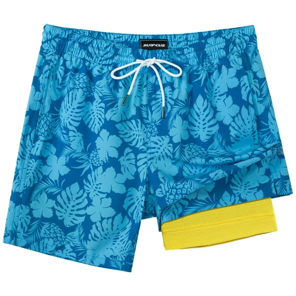Traje de baño SURF CUZ con forro de compresión de secado rápido de 7 pulgadas