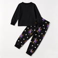 thumbnail image 6 of CAIVO 2 Piece Pajama Set Cozy Halloween Themed Kids Sleepwear With Witch Skeleton Print O-Neck Long Sleeve Tops And Pants Girls And Boys, 6 of 6