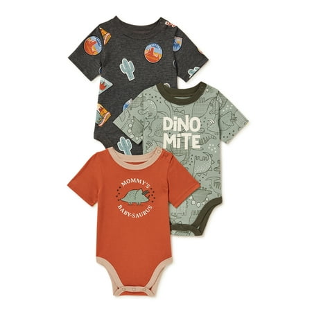 

Garanimals Baby Boy Short Sleeve Bodysuit Multipack 3-Pack Sizes 0/3M-24M