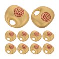 thumbnail image 1 of VERDANVERSE 10Ud Llavero Colgante Dorado Con Campana Y Símbolo Fu Para Amuleto De Suerte Y Protección, 1 of 6