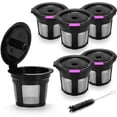 thumbnail image 1 of Reusable K Cups for Keurig, 6-Pack Refillable Coffee Filter Pods for Keurig 1.0 and 2.0 Brewers with Cleaning Brush, 1 of 6