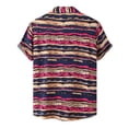 thumbnail image 2 of Camisas De Vestir Para Hombre 5xl Camiseta informal de verano para hombre, camisas con estampado de botones , camisetas de manga corta con cuello vuelto, camisa de (Red, L), 2 of 5