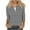 Black, variant on Nmnitkp Cartigan Light and Comfortable Womens Round Neck 3/4 Sleeve Tops Button Stria T-Shirts Solid Loose Cute Tunic Tee Blouses