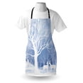thumbnail image 3 of Winter Apron Abstract Winter Imagery with Snowy Weather Deer and other Animals Seasonal Theme, Unisex Kitchen Bib Apron with Adjustable Neck for Cooking Baking Gardening, Blue White, by Ambesonne, 3 of 3