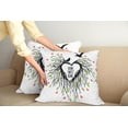 thumbnail image 2 of Ambesonne Saying Throw Pillow Cover 2 Pack, Romantic Bird, 24", Black Green Pink, 2 of 5