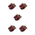 thumbnail image 3 of Qarigey Zapatillas de casa Suministros de invierno Calzado cálido Base gruesa Accesorios para el hogar Mujer Mujer Suavidad Vino 25 (35-36) Type2 NO2, 3 of 6