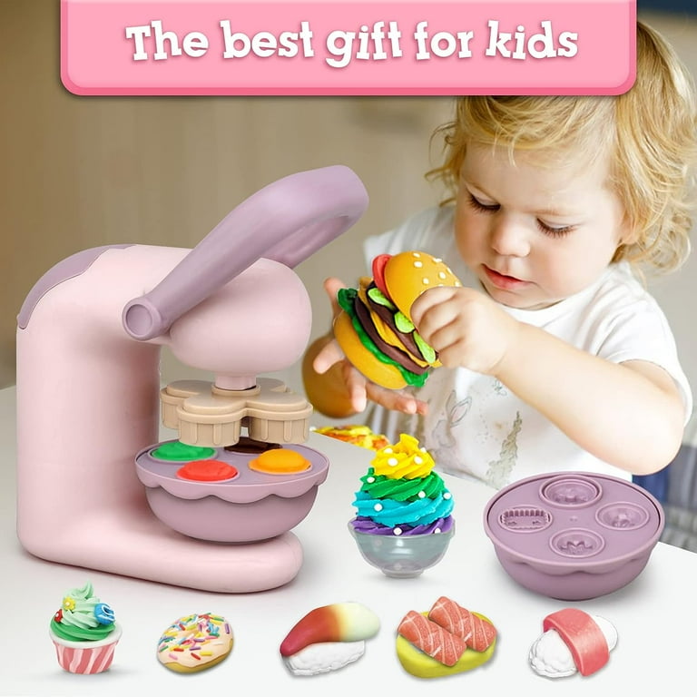 Wiher Playdough Set, Playdough hamburger Set with 28 PCS Play